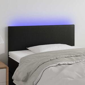 Čelo postele s LED černé 100x5x78/88 cm umělá kůže 3121416