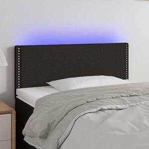 Čelo postele s LED černé 100x5x78/88 cm textil 3121464