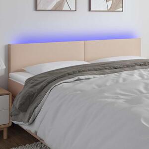 Čelo postele s LED cappuccino 180x5x78/88 cm umělá kůže 3121439