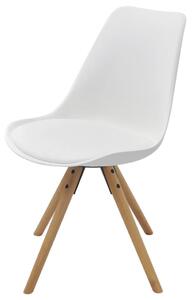Jídelní židle 6 ks bílé umělá kůže