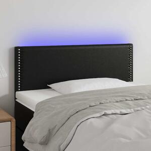 Čelo postele s LED černé 100x5x78/88 cm umělá kůže 3121556