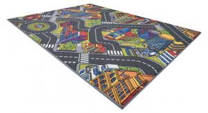 REBEL ROADS koberec Urban life 97 Metropole, ulice protiskluzový pro velikost 95x200 cm | krásné koberce cz