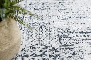 ANDRE mycí kobereček Růžice 1072 vintage protiskluz bílý černo velikost 120x170 cm | krásné koberce cz