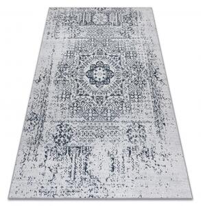 Dywany Luszczow Kusový koberec ANDRE pratelný Růžice 1072 vintage protiskluz, bílá černá Rozměr koberce: 120 x 170 cm