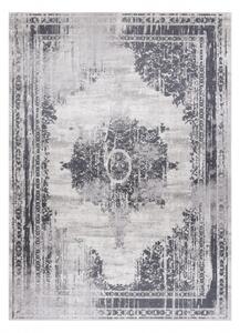 ANDRE mycí kobereček Ornament 1187 vintage protiskluz černo bílý velikost 120x170 cm | krásné koberce cz