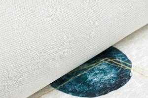 ANDRE mycí kobereček 1112 Abstrakce protiskluz bílá / modrý velikost 120x170 cm | krásné koberce cz