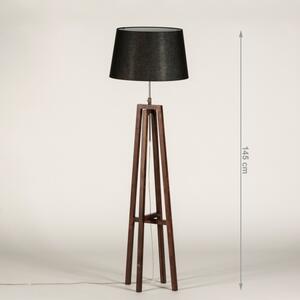 Stojací designová lampa Paola Black and Dark Brown (LMD)