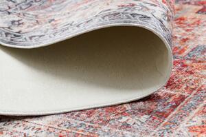 ANDRE mycí kobereček 1684 vzor rámu vintage protiskluz červený velikost 120x170 cm | krásné koberce cz