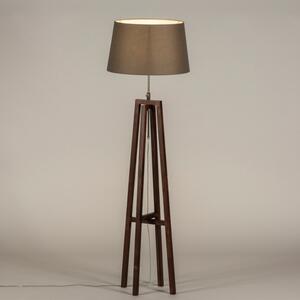 Stojací designová lampa Paola Grey and Dark Brown (LMD)