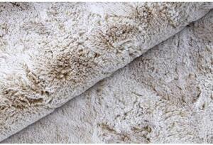 Kusový Kulatý pratelný koberec LAPIN Shaggy protiskluzový, béžový, slonová k velikost kruh 100 cm | krásné koberce cz