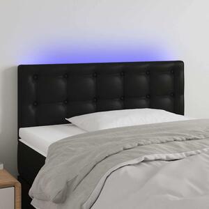 Čelo postele s LED černé 80 x 5 x 78/88 cm umělá kůže 3121684