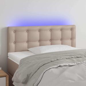 Čelo postele s LED cappuccino 80 x 5 x 78/88 cm umělá kůže 3121689