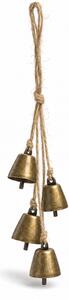 Vánoční závěsná dekorace GOLDEN BELLS 35 cm, zlatá
