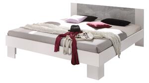 Postel MARTINA 180cm - korpus + ZDARMA 2 ks noční stolek Martina bílý korpus / beton čelo