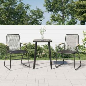 Zahradní židle 2 ks černé 58 x 59 x 85,5 cm PVC ratan 312173