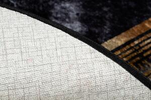 MIRO 51278.809 mycí kobereček Mramor, řecký protiskluz černý / zlatý velikost 140x190 cm | krásné koberce cz