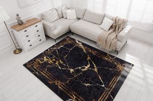 MIRO 51333.801 mycí kobereček Mramor, rám protiskluz černý / zlatý velikost 120x170 cm | krásné koberce cz