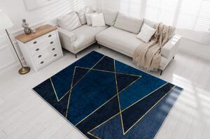 MIRO 52097.801 mycí kobereček Geometrická protiskluz modrý velikost 120x170 cm | krásné koberce cz