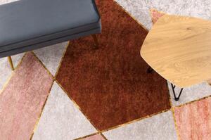 MIRO 52097.802 mycí kobereček Geometrická protiskluz růžový velikost 120x170 cm | krásné koberce cz