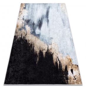 MIRO 51573.802 mycí kobereček Abstrakce protiskluz modrý / zlato velikost 200x290 cm | krásné koberce cz