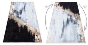 MIRO 51573.802 mycí kobereček Abstrakce protiskluz modrý / zlato velikost 120x170 cm | krásné koberce cz