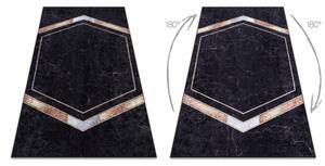 MIRO 52025.802 mycí kobereček Mramor, geometrická protiskluz černý velikost 120x170 cm | krásné koberce cz