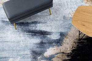 MIRO 51573.802 mycí kobereček Abstrakce protiskluz modrý / zlato velikost 120x170 cm | krásné koberce cz