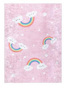Hans Home | Dětský kusový koberec Junior 52063.802 Rainbow pink - 120x170