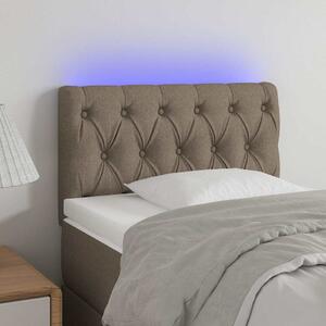 Čelo postele s LED taupe 80 x 7 x 78/88 cm textil 3121926