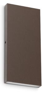 Ideal Lux Nástěnné venkovní LED svítidlo POST-IT, v 180 mm, 6 W, IP65 Barva: Kávová, Teplota světla: 3000K