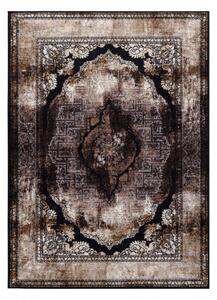 MIRO 51664.805 mycí kobereček Růžice, rám protiskluz hnědý velikost 120x170 cm | krásné koberce cz