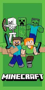 Jerry Fabrics Dětská osuška micro MINECRAFT - Green Mode 70x140 cm