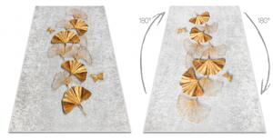 MIRO 51969.802 mycí kobereček Motýli protiskluz šedá / zlatý velikost 200x290 cm | krásné koberce cz