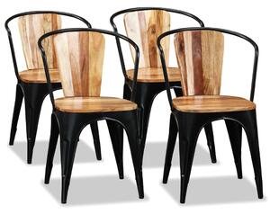 Jídelní židle z masivního akáciového dřeva 4 ks