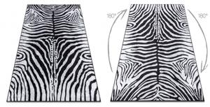 MIRO 51331.803 mycí kobereček Zebra protiskluz černý / bílá velikost 120x170 cm | krásné koberce cz