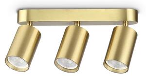 Ideal Lux Stropní či nástěnné svítidlo DYNAMITE PL3 Round d.27,5 cm, 3xGU10, 84W Barva: Zlatá