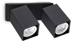 Ideal Lux Stropní či nástěnné svítidlo DYNAMITE AP2 Square d.16,5 cm, 2xGU10, 56W Barva: Černá