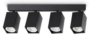 Ideal Lux Stropní či nástěnné svítidlo DYNAMITE PL4 Square d.38,5 cm, 4xGU10, 112W Barva: Černá