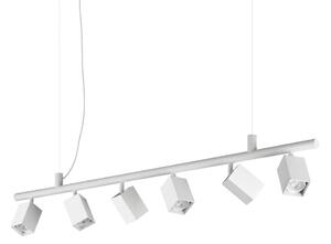 Ideal Lux Závěsné svítidlo DYNAMITE Square SP6, d. 115,5 cm, 6x28W Barva: Bílá