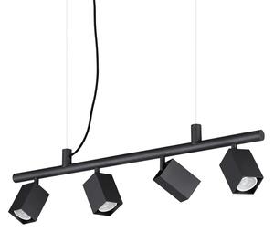 Ideal Lux Závěsné svítidlo DYNAMITE Square SP4, d. 76 cm, 4xGU10, 4x28W Barva: Černá