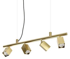 Ideal Lux Závěsné svítidlo DYNAMITE Square SP4, d. 76 cm, 4xGU10, 4x28W Barva: Zlatá