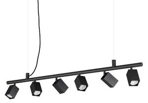 Ideal Lux Závěsné svítidlo DYNAMITE Square SP6, d. 115,5 cm, 6x28W Barva: Černá