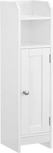 VASAGLE Koupelnová skříňka - bílá - 18x20x80 cm