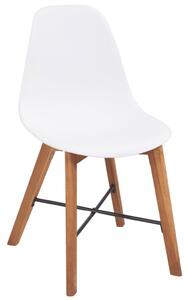 Jídelní židle 2 ks bílé plast
