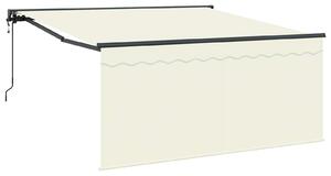 Stahovací markýza Krémová 300 x 250 cm Polyester a hliník