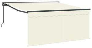 Stahovací markýza Krémová 300 x 250 cm Polyester a hliník