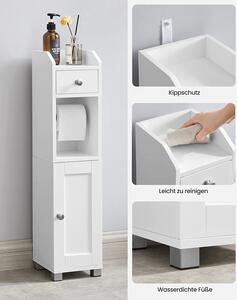 VASAGLE Koupelnová skříňka - bílá - 20x18x76,7 cm