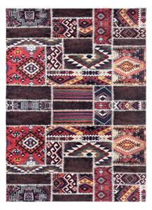 ANDRE mycí kobereček 2305 orientální patchwork protiskluz bordó / h velikost 120x170 cm | krásné koberce cz