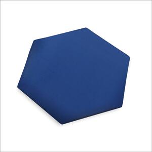 Čalouněný nástěnný panel 3D Medové plásty 35x45 modrá