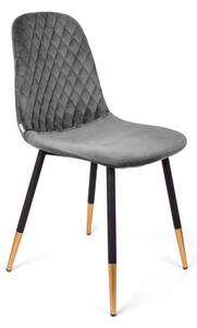 Židle NOIR sametová šedá SS22 933473